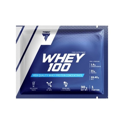 TREC WHEY 100 30 G MEGA BIAŁKO SERWATKA WPC