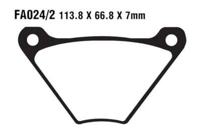 КОЛОДКИ ГАЛЬМІВНІ EBC FA 024/2 V (2 ШТ.)