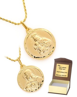 Złoty medalik Szkaplerz P 585