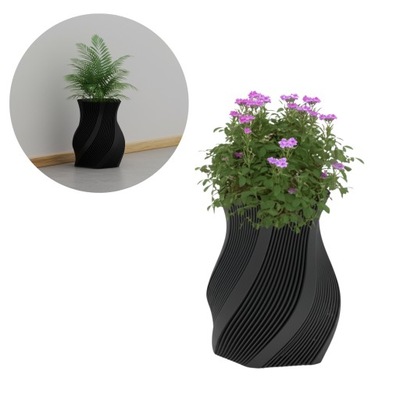 NOWOCZESNA DONICZKA OZDOBNA Z TWORZYWA DO DOMU I OGRODU DEKORACJA