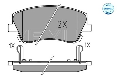 MEYLE ZAPATAS DE FRENADO PARTE DELANTERA HYUNDAI ELANTRA VI IONIQ KIA NIRO NIRO I  