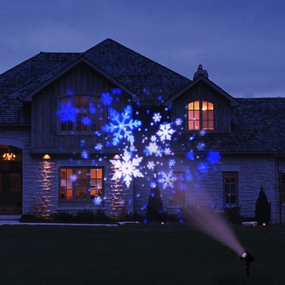 EAMBRITE projektor świetlny LED emitujący obraz w kształcie płatków śniegu