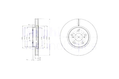 DELPHI ДИСКИ ТОРМОЗНЫЕ ТОРМОЗНЫЕ 2 ШТУКИ. ПЕРЕД LEXUS GS IS C IS II IS III TOYOTA