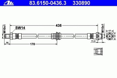 CABLE BRAKE FLEXIBLE BMW X5 E70 07- REAR  