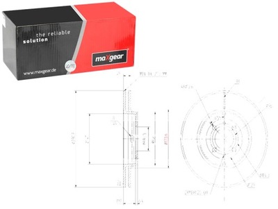 DISCOS DE FRENADO 2SZT. VOLVO S40 V40 Z RECUBRIMIENTO ANTYKOROZYJNA MAXGEAR  