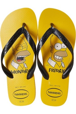 Japonki HAVAIANAS unisex klapki Simsons żółte wsuwane r. 35/36