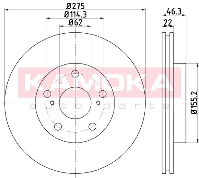 DISCS BRAKE FRONT KAMOKA 1031037  