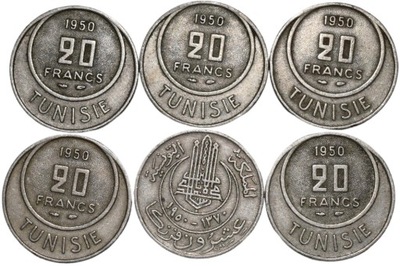 Tunezja 20 franków 1950