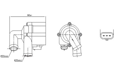 NISSENS ADICIONAL BOMBA DE AGUA VOLVO S60 3 S90 II V60 II V90 II XC60  