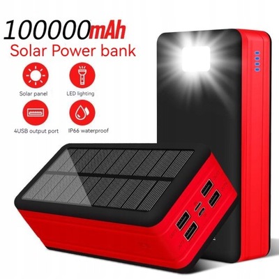 100000mAh outdoor solar power bank charging case