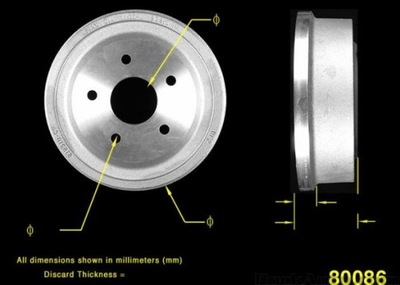 Барабан тормозной dodge ram 1500 pickup 2000-2001 фото №1