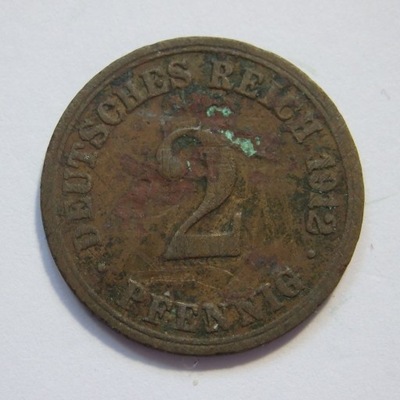 2 Pfennig, Deutsches Reich, 1912r., X124