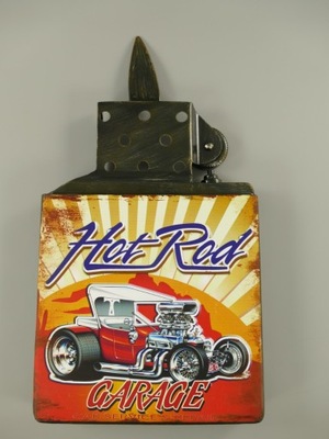 Blaszany Szyld - HOT ROD GARAGE 55X30 CM