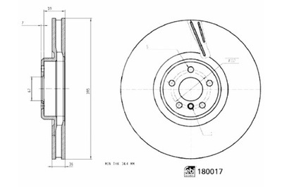 FEBI BILSTEIN DISKAI STABDŽIŲ 2SZT. PRIEK. BMW 7 G11 G12 8 G14 F91 8 