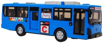 Interaktywny Autobus szkolny dla dzieci 3 niebieski Otwierane drzwi