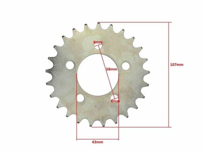 ЗУБЧАТКА ЗАД ROMET РАЗБОРКА 25Z M