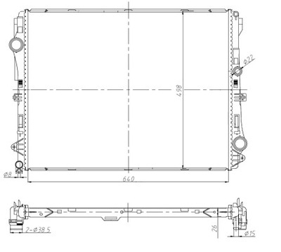 RADUADOR SISTEMA DE REFRIGERACIÓN DEL MOTOR 50041  