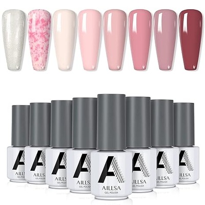 AILSA Żelowy lakier do paznokci - Nude Pink 5ML 8 KOLORÓW