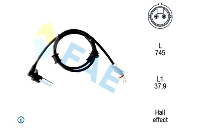 FAE SENSOR ABS RENAULT KANGOO 03-07 LT  