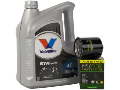 VALVOLINE SYNPOWER 4T 10W40 4L + FILTRO HF303RC  