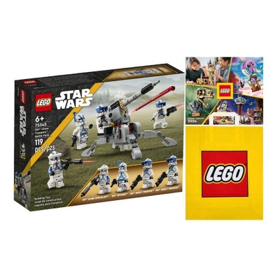 LEGO Bojová sada – vojaci-klony z 501. légie (75345) +Taška+Katalóg