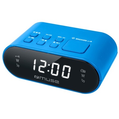 RADIOBUDZIK RADIO FM PLL ALARM MUSE M-10 BL NIEBIESKI