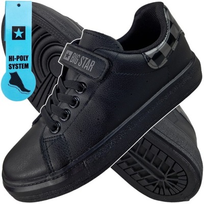 Trampki Dziecięce Big Star czarne buty sportowe na rzepy NN374056 30