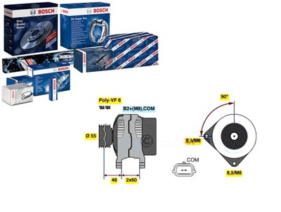Генератор bosch 986 080 410 фото №1