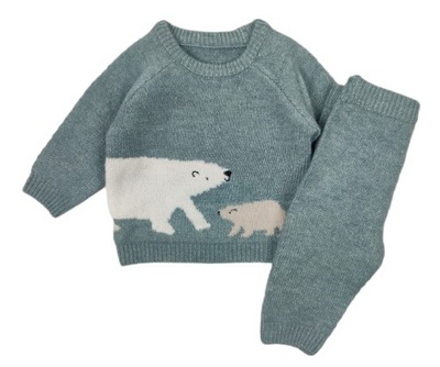 komplet sweterkowy niemowlęcy dres 56/62 Matalan