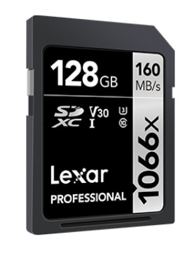 Lexar SDXC Professional 128GB 160MB/s U3 V30 1066x