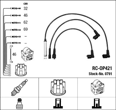 CABLES ZAP. 0791 NGK  