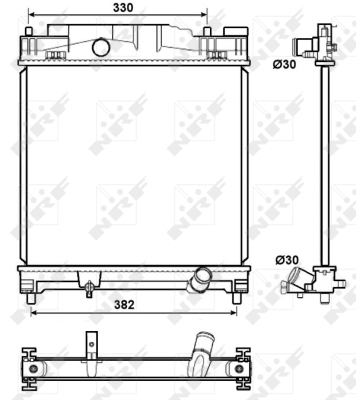 RADUADOR SISTEMA DE REFRIGERACIÓN DEL MOTOR 53072  