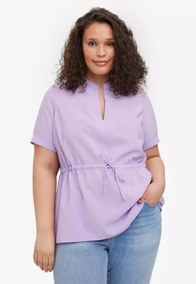 Vero Moda fioletowa fakturowana bluzka wiązana 46
