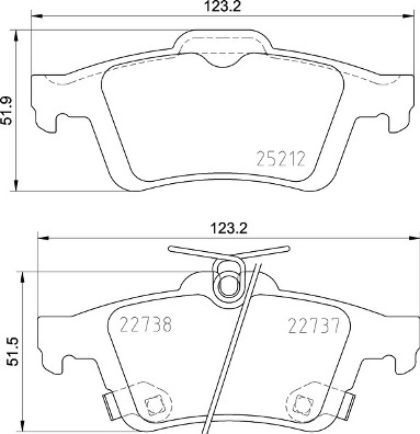 BREMBO P 24 216 КОМПЛЕКТ КОЛОДОК ТОРМОЗНЫХ, HAMULC