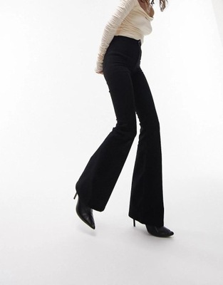 Topshop sts jeans czarne flare spodnie XS/30 NH2