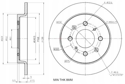 ДИСКИ ТОРМОЗНЫЕ HAM. 2 ШТУКИ HONDA T. CITY 08- JAZZ 02- 08- 239MM WYS 33.3 MAXGEAR