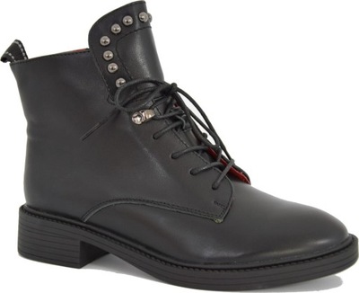 BOTKI DAMSKIE MODNE BUTY ZIMOWE KOZAKI 47C0310 R37