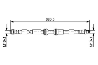 CABLE DE FRENADO ELÁSTICO DB PARTE DELANTERA W166/X166 2,1-5,5 11- LEWY/PRAWY 1987  