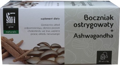 Boczniak Ostrygowaty + Ashwagandha herbata zdrowie