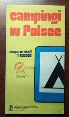 POLSKA camping mapa 1987 r.