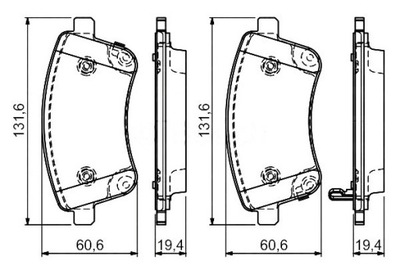 КОЛОДКИ ГАЛЬМІВНІ KIA VENGA 1.4-1.6D 02.10- BOSCH