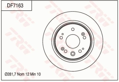 DISCO DE FRENADO HONDA FR-V 05- PARTE TRASERA  