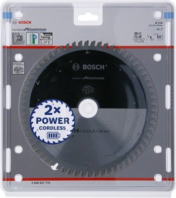 BOSCH Ostrze Tarcza Standard Aluminium 216x2,2 T64