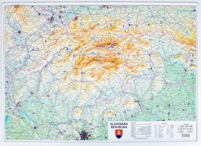 SŁOWACJA 3D MAPA PLASTYCZNA TRÓJWYMIAROWA