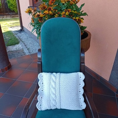 Poduszka dekoracyjna ze sznurka 40cmx40cm