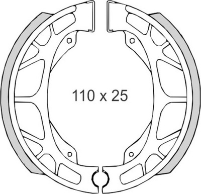 BRENTA ZAPATAS DE TAMBOR DE FRENADO DAELIM/HONDA/KYMCO/PEUGEOT/SYM (110X25MM) (FT 0120  