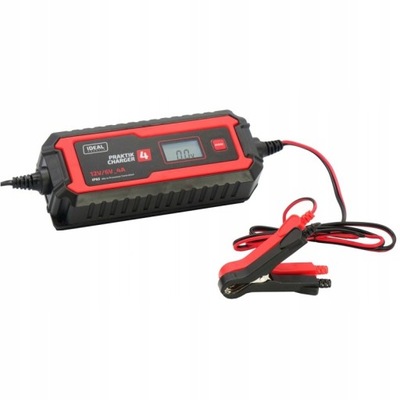 Prostownik do ładowan. PRAKTIK CHARGER 4 LCD 6/12V