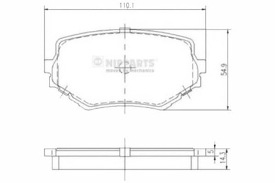 NIPPARTS ZAPATAS DE FRENADO SUZUKI GRAND VITARA (FT  