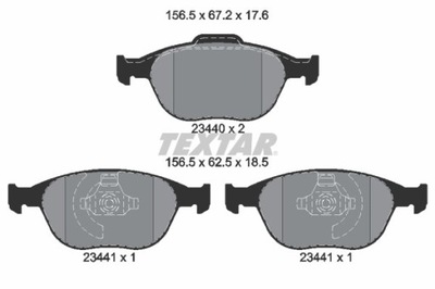 КОЛОДКИ ТОРМОЗНЫЕ FORD ПЕРЕД TRANSIT CONNECT 02-/FOCUS 02-ST170 2344004