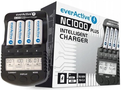 Ładowarka everActive NC-1000 PLUS do AA/AAA